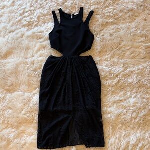 Ronny Kobo Collection Black One Shoulder Dress